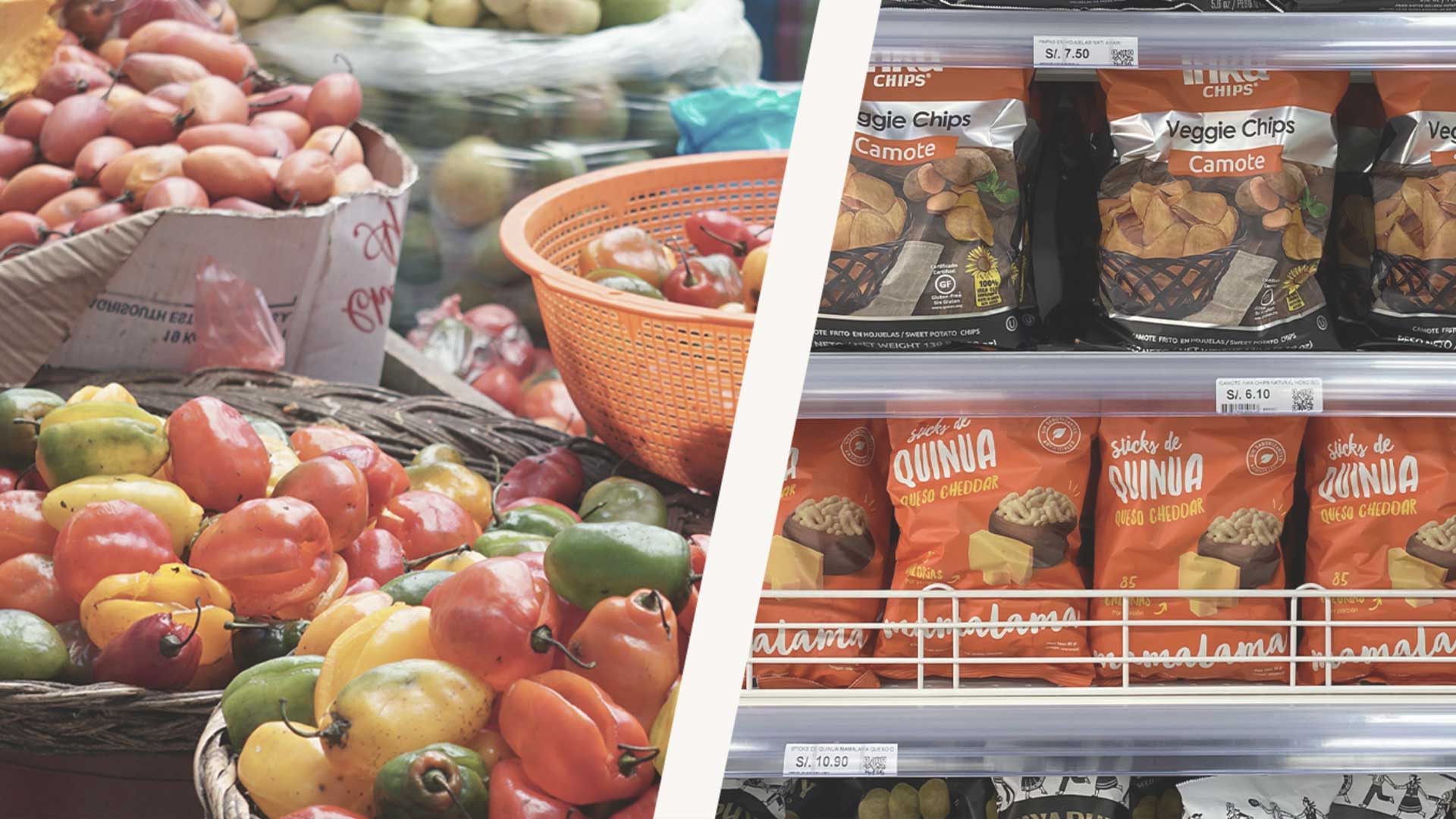 En Bivo también hay salpicados algunos productos que, con los ajustes a la ley que se vienen para setiembre, tendrán que regularse si exceden las cantidades permitidas de grasas y sodio. Por el momento, los Mamalama (los de quinua tienen arroz integral, quinua, aceite de girasol, sal de Maras y queso cheddar en polvo) y las Veggie Chips cumplen con los requisitos planteados para evitar los rotulados, pero no podrían ser incluidos en la categoría de alimentos no procesados.