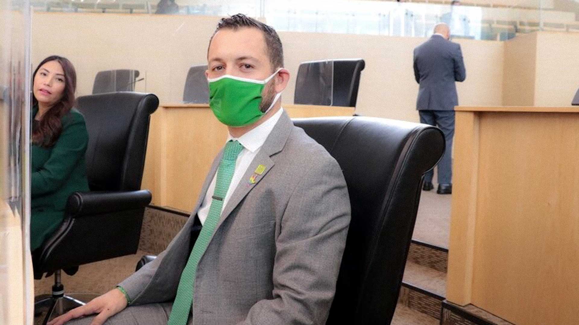 Gerardo Fernández, coordinador de la bancada del PVEM. Fotografía Especial