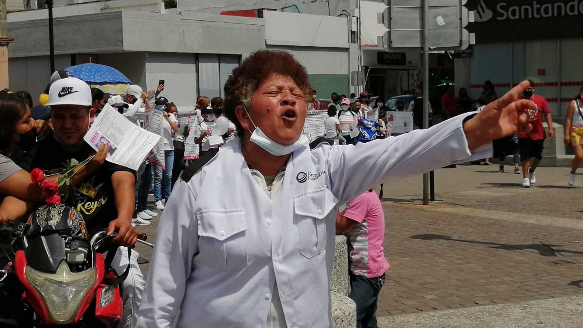 Marcha por la desaparición de una niña de 13 años en Irapuato. Foto: Edith Domínguez