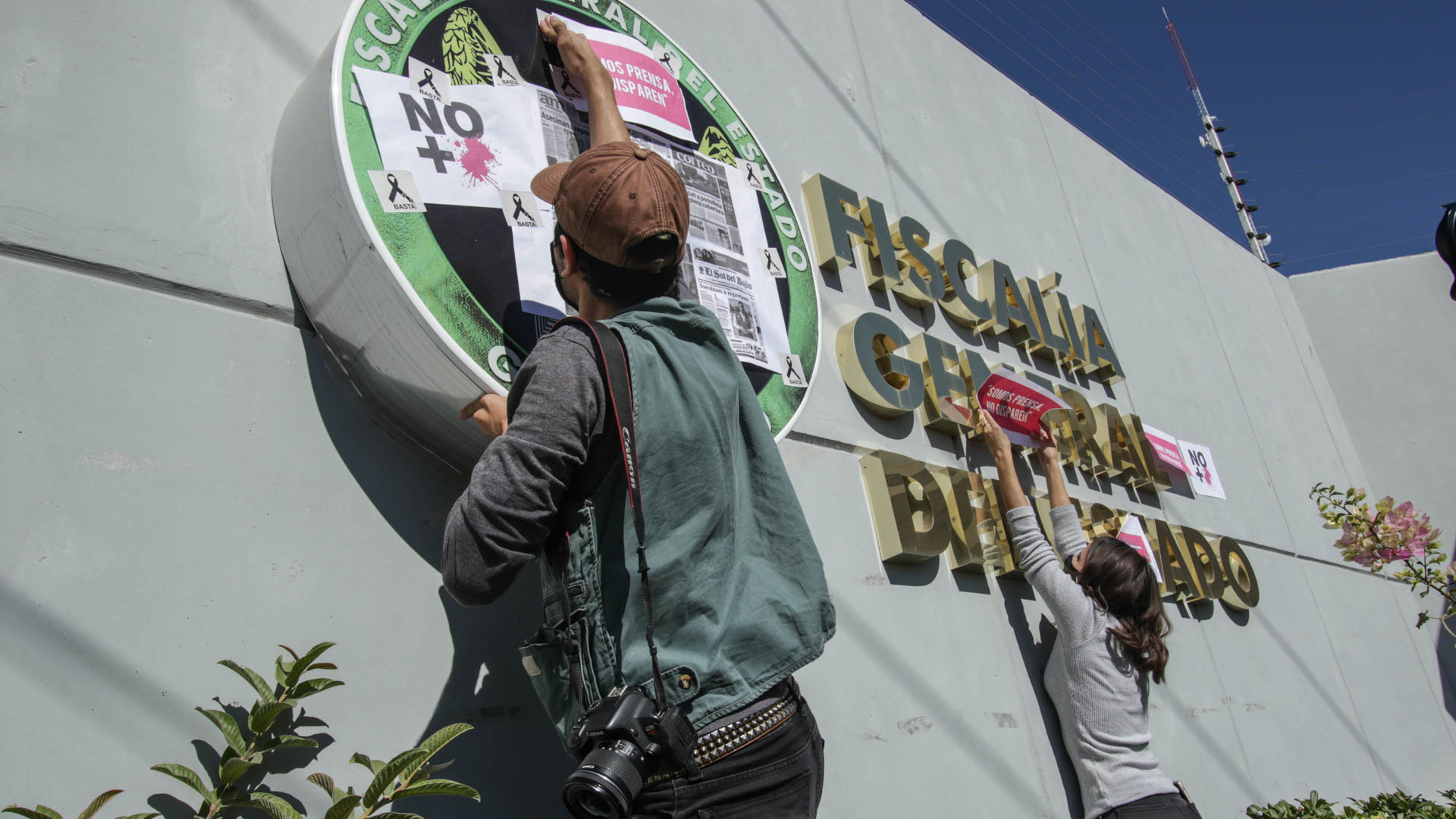 Clausura simbólica de la Fiscalía General de Guanajuato. Fotos: Juan José Plascencia.