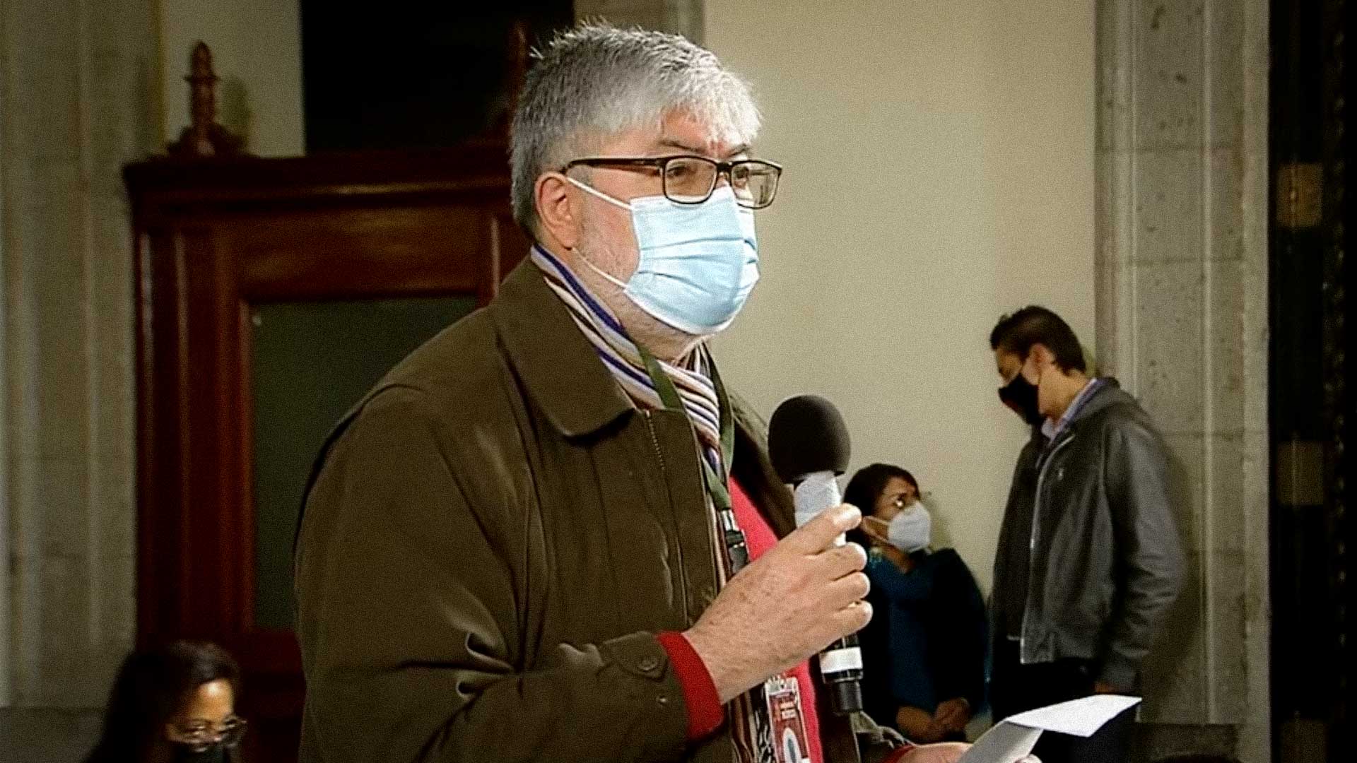 Imagen tomada de la conferencia matutina