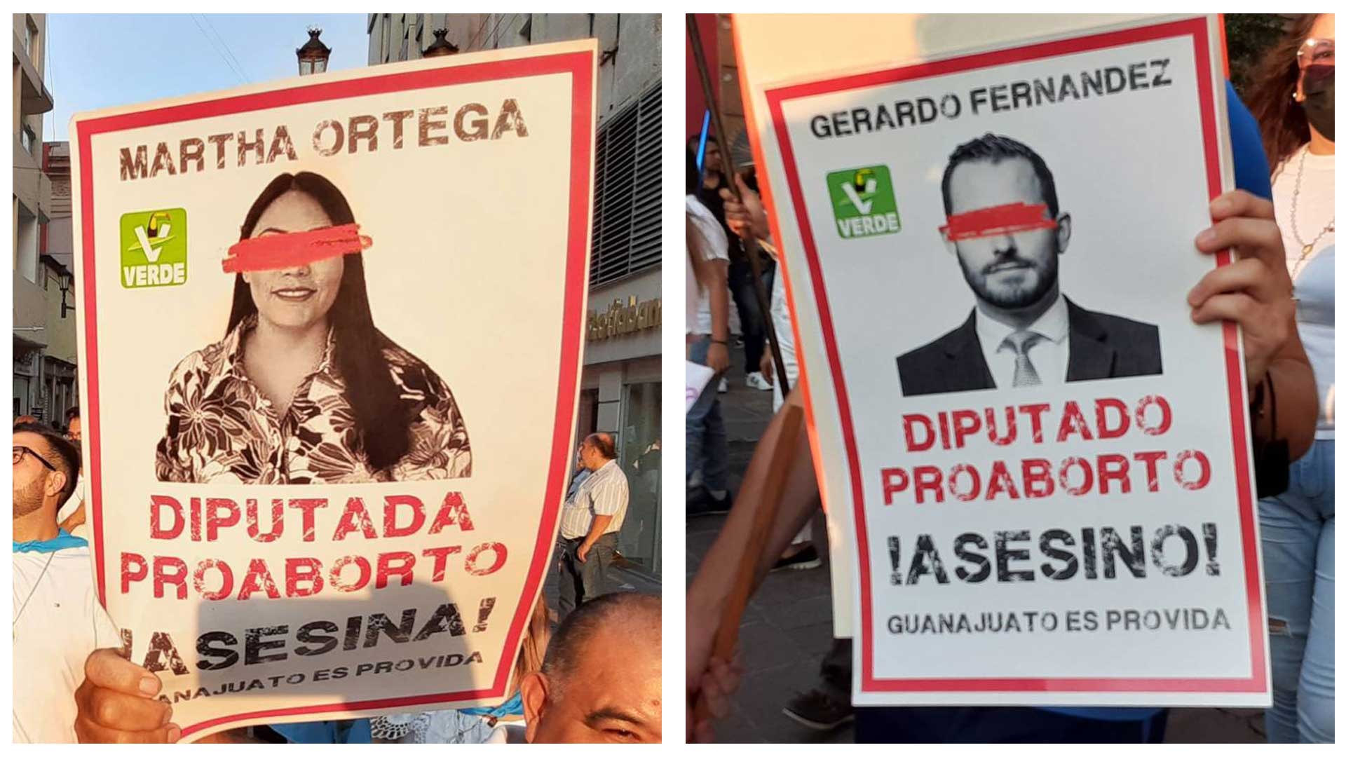 Marcha provida en León, Guanajuato evidencia posturas contra legisladores promotores de la despenalización del aborto Fotos: Martha Silva