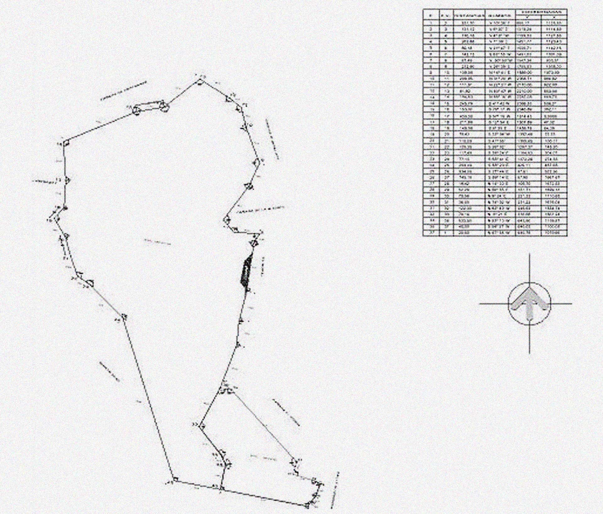 Mapa adjunto a la escritura pública del parque El Orito
