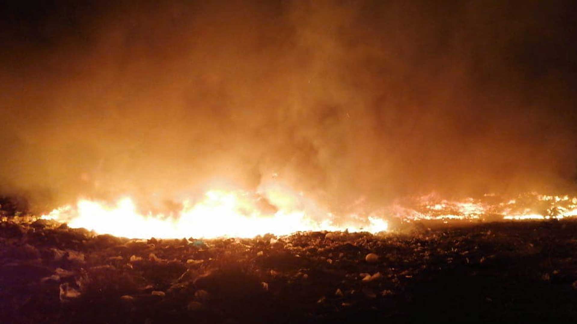 Foto: Cuerpo De Bomberos Purísima Del Rincón Guanajuato A.C. Incendio en sitio de Guanajal-Guadarraya, enero de 2021