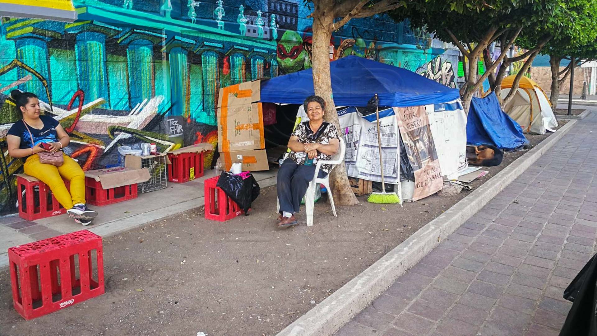 Plantón en la Ex Estación del Ferrocarril. Foto: Yajaira Gasca.