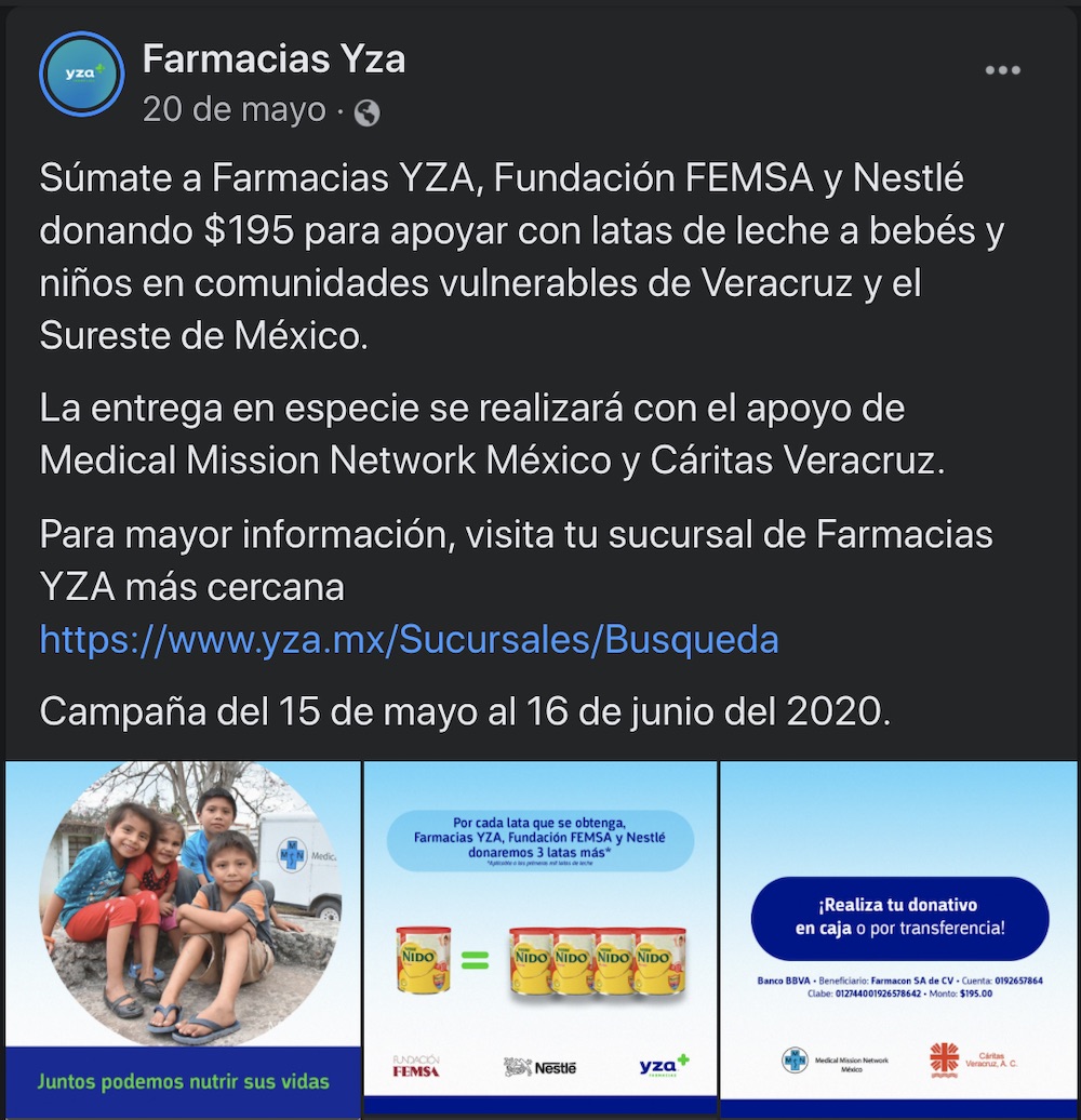 Campña en redes para donar leche en polvo aún cuando viola el código internacional