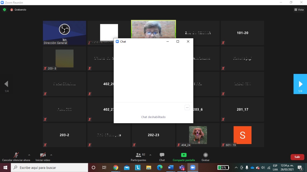 Reunión virtual... con micrófonos cerrados. Imagen: Cortesía