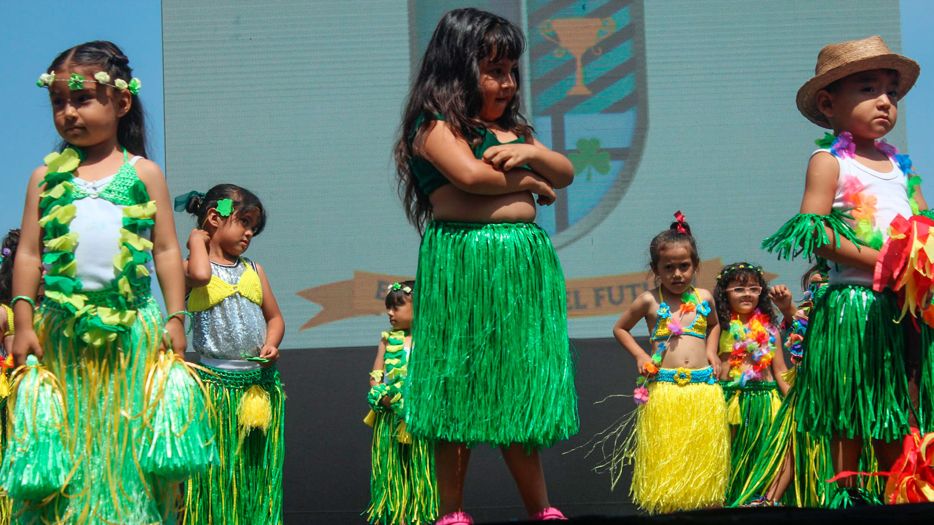 Simplemente encantador, el baile hawaiiano de los chiquitines de Preescolar. Foto: Escuela para el Futuro
